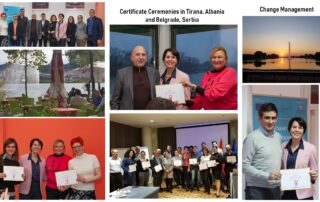 Certificate ceremonies in Tirana and Belgrade.