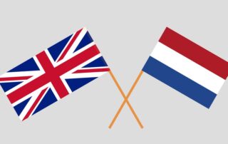 Dutch and UK flags.