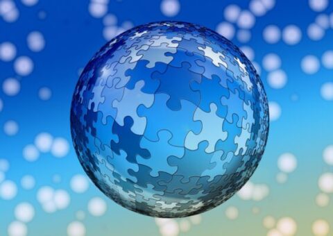 Globe puzzle Vibrant globe puzzle