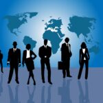 Silhouette of a global team