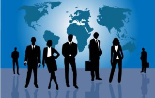 Silhouette of a global team