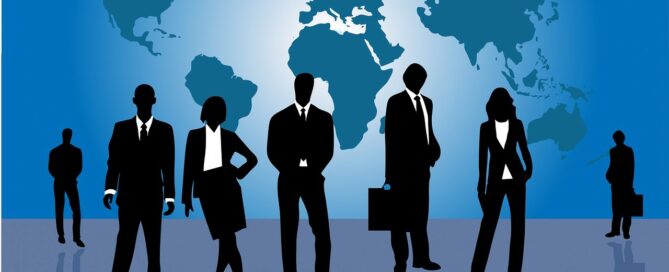 Silhouette of a global team