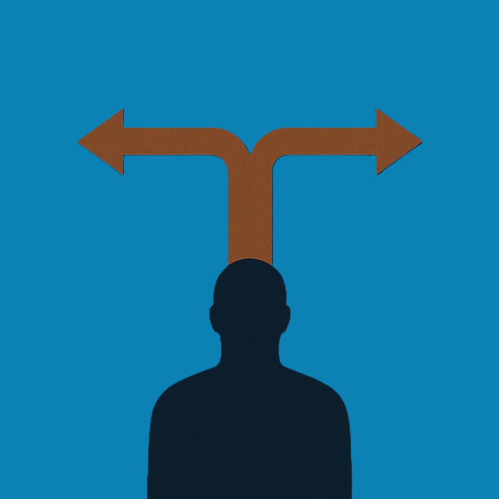 Person facing a dilemma