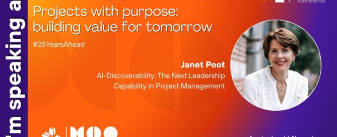 Announcement of Janet Poot as a speaker at PMI NL Summit